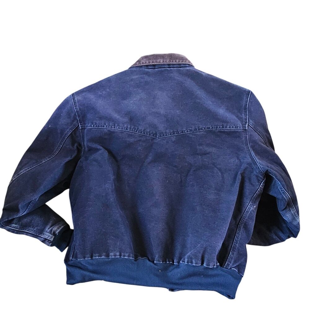 Carhartt Jacket Santa Fe J14MDT Midnight Blue Size XL Distressed Vintage Fade - Picture 3 of 16